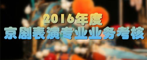 骚逼插逼眼子国家京剧院2016年度京剧表演专业业务考...